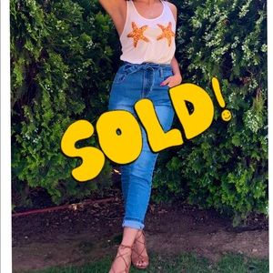 Bear Dance Sequin Seastar Bra tank top.